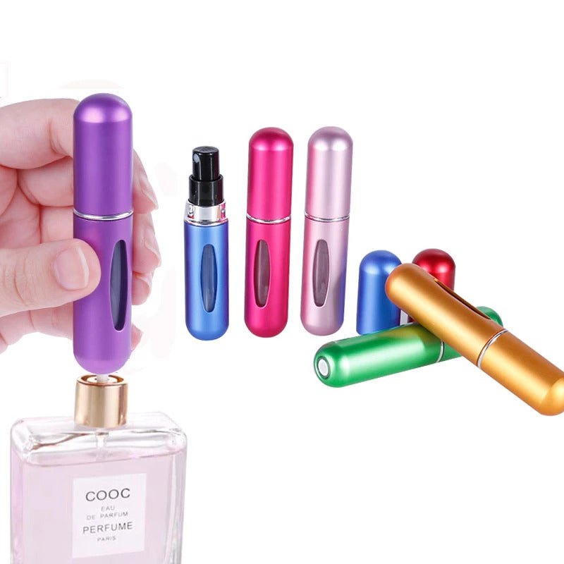 Portable Refillable Mini Perfume Atomizer | Travel-Size Spray Bottle | Random Color (Pack of 3)