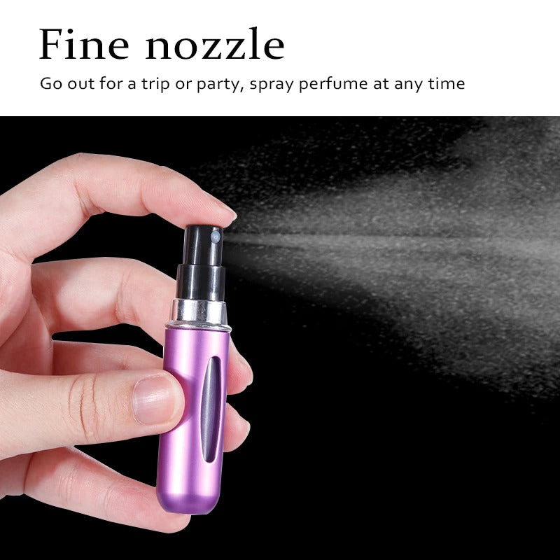 Portable Refillable Mini Perfume Atomizer | Travel-Size Spray Bottle | Random Color (Pack of 3)