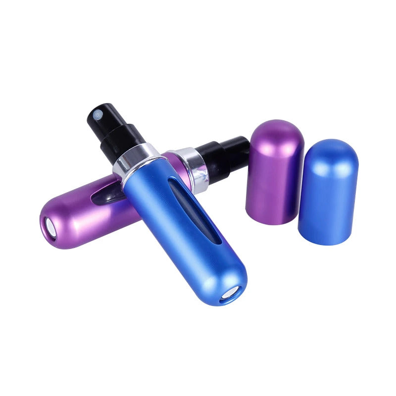 Portable Refillable Mini Perfume Atomizer | Travel-Size Spray Bottle | Random Color (Pack of 3)