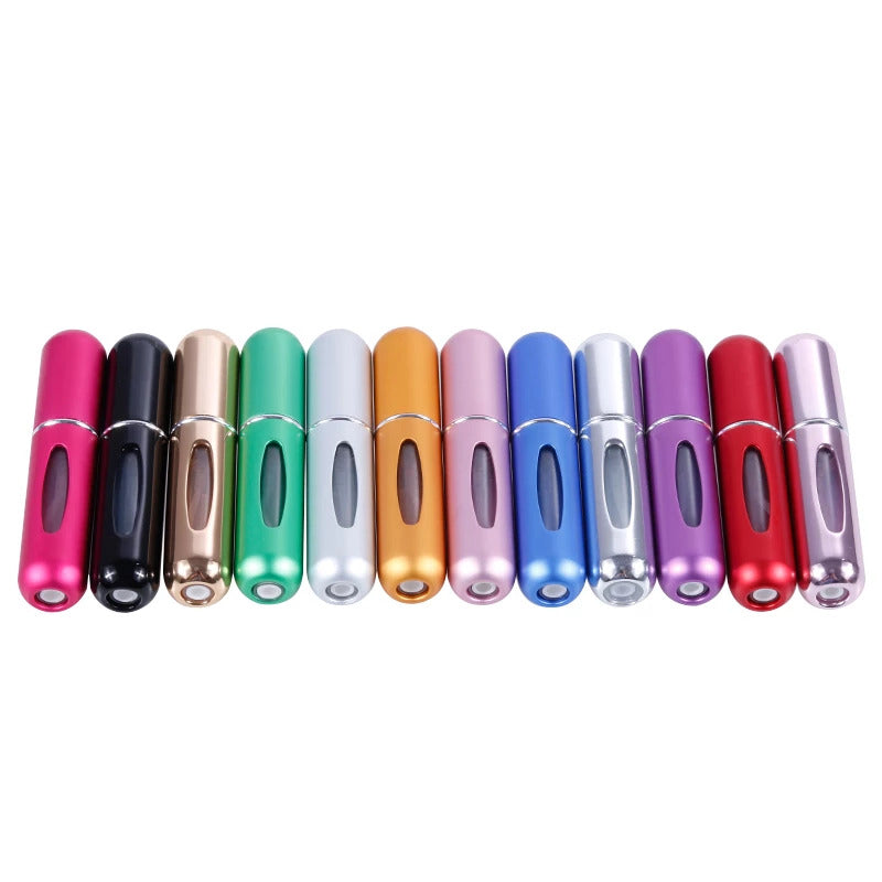 Portable Refillable Mini Perfume Atomizer | Travel-Size Spray Bottle | Random Color (Pack of 3)